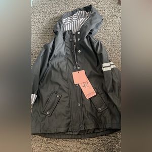 Black rain jacket
